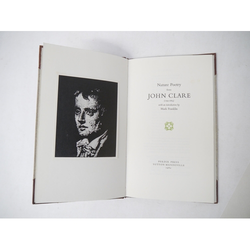 9180 - (Perdix Press), 'Nature Poetry from John Clare (1793-1864) with an introduction by Mark Franklin', S... 