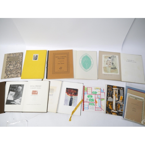 9183 - (Private Press, Typography), a collection 15 private press and typography related titles, including ... 