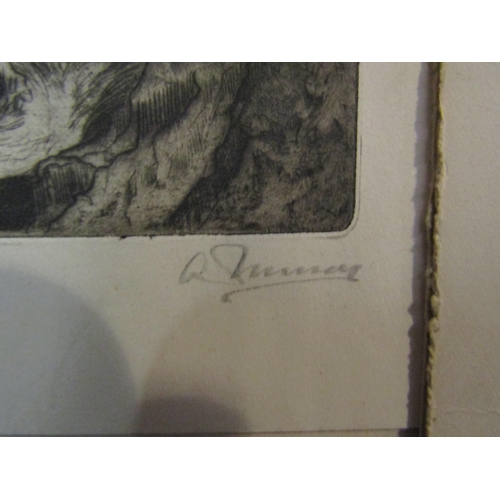 1029 - Two unframed etchings of landscape scenes by A. Murray and Robert Houston