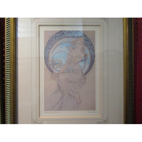 1096 - After Alphonse Mucha two prints entitled 