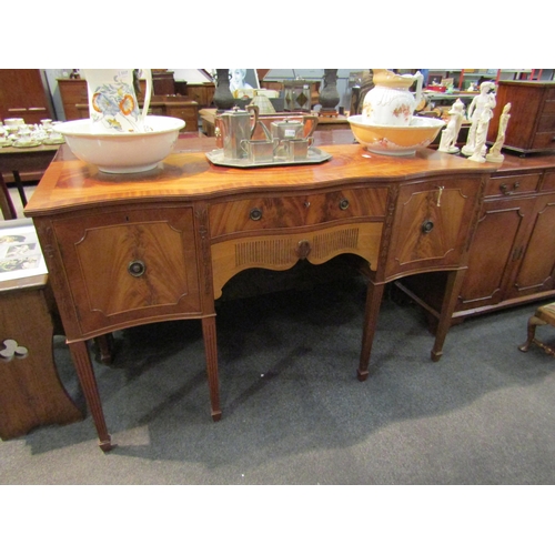 1119 - A reproduction Regency mahogany sideboard with shaped front, 92cm high x 153cm wide x 56cm deep   (E... 