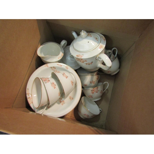 1469 - Three boxes of Fukayawa part tea and dinner service with hand decorated tree branches  (E)  £8-12