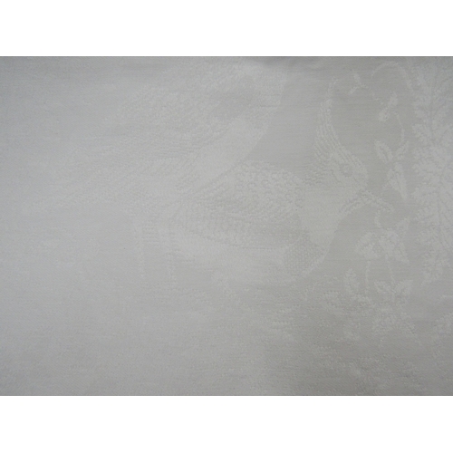 4097 - An important Irish damask linen hand-woven banqueting cloth by Walpole Bros. With their signature wo... 