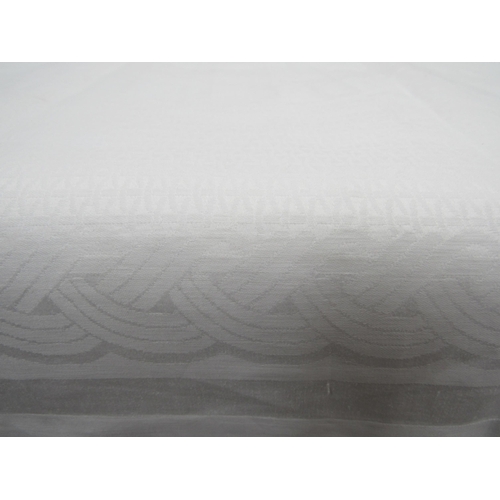 4097 - An important Irish damask linen hand-woven banqueting cloth by Walpole Bros. With their signature wo... 