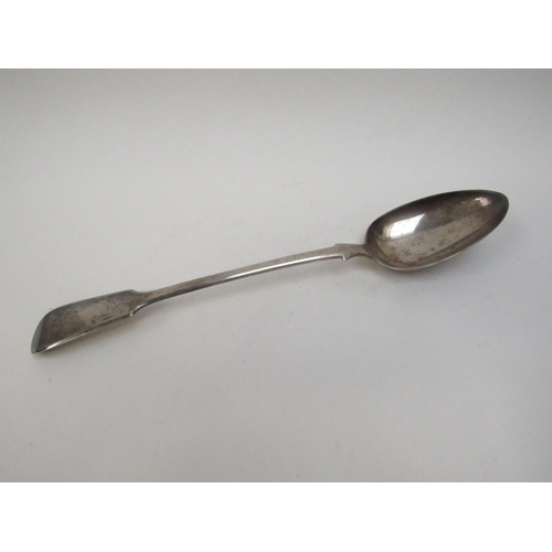5028 - A Victorian silver basting spoon, London 1849, 31cm long, 161g