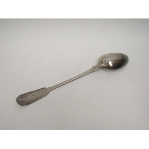 5028 - A Victorian silver basting spoon, London 1849, 31cm long, 161g