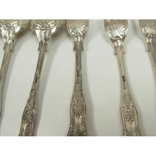 5060 - A set of six Henry Williamson Ltd Kings pattern spoons together with three forks all dated 1907, 491... 