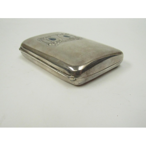 5069 - Liberty & Co Archibald Knox cigarette case, Birmingham 1903, 8cm x 5.5cm, 83g, with purchase receipt... 