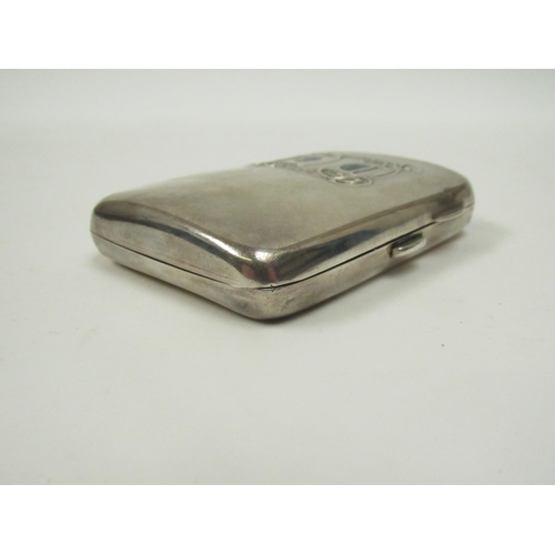 5069 - Liberty & Co Archibald Knox cigarette case, Birmingham 1903, 8cm x 5.5cm, 83g, with purchase receipt... 