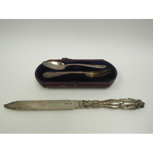 5084 - A Victorian Josiah Williams & Co. spoon set, Exeter 1876, case a/f and fish serving knife by Cooper ... 