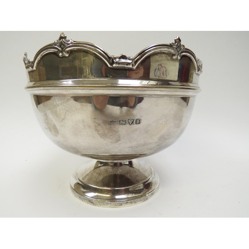 5093 - An S. Blanckensee & Son Ltd., silver Monteith bowl, Chester 1934, 15.5cm tall, 19cm diameter, 325g