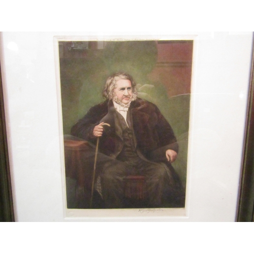 4079 - A mezzotint portrait by Scott Bridgwater (1864-1950) of Sir James Young Simpson (1811-1870), a physi... 