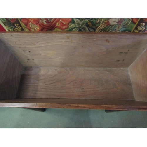 4089 - An 18th Century English elm dough bin with lid over chamfered square leg supports, 72cm high x 106cm... 