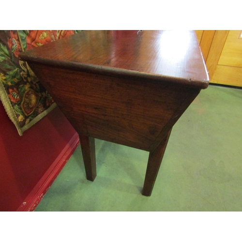 4089 - An 18th Century English elm dough bin with lid over chamfered square leg supports, 72cm high x 106cm... 