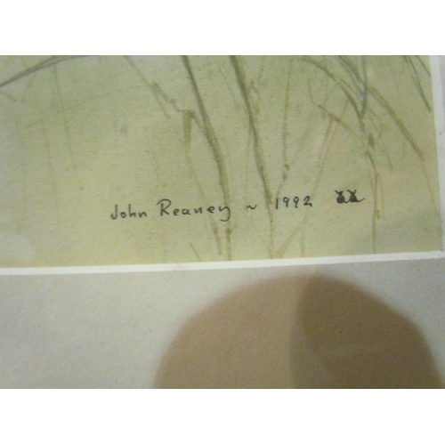 4472 - JOHN REANEY- Two watercolours of rural landscape and bird of prey (2)