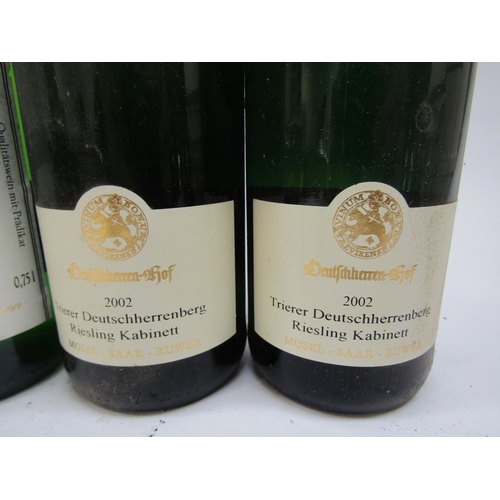 4541 - 2002 Dautfanherron-Hof Reisling Kabinett x 2, 1997 Trimbach Reisling Alsace, 2002 Longvicher Probstb... 