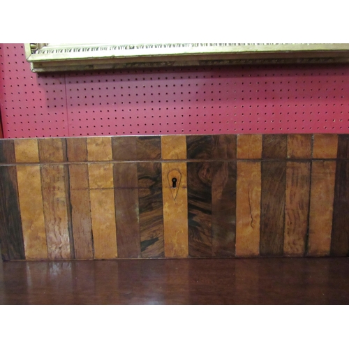 4032 - A Victorian work box with cubic multi-veneered  effect parquetry, 13cm tall, 38cm long, 28cm deep   ... 