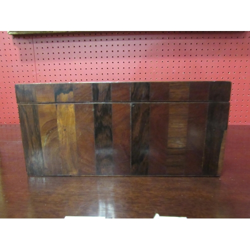 4032 - A Victorian work box with cubic multi-veneered  effect parquetry, 13cm tall, 38cm long, 28cm deep   ... 