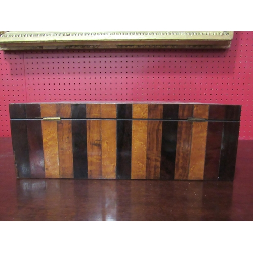 4032 - A Victorian work box with cubic multi-veneered  effect parquetry, 13cm tall, 38cm long, 28cm deep   ... 