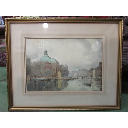 4109 - JOHN E. AITKEN: Watercolour depicting Port St Mary titled 