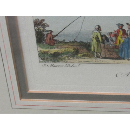 4110 - A coloured engraving 