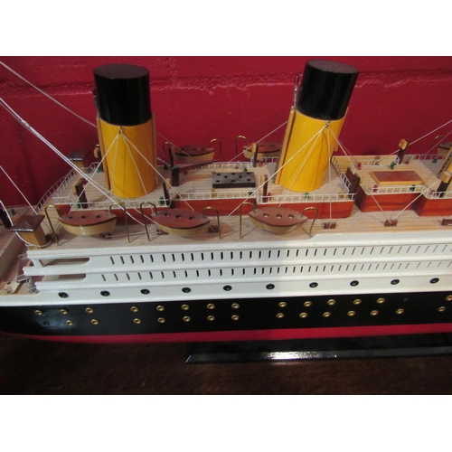 4130 - A model of the Titanic on stand, a/f, 44cm high x 120cm long    (E) £12-20