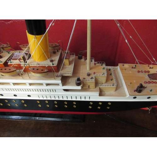 4130 - A model of the Titanic on stand, a/f, 44cm high x 120cm long    (E) £12-20