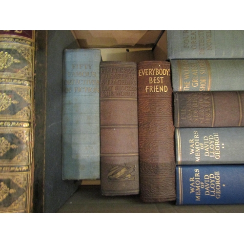 4223 - A box of mixed books including 19th Century bible. Winston Churchill, detective fictions reference e... 