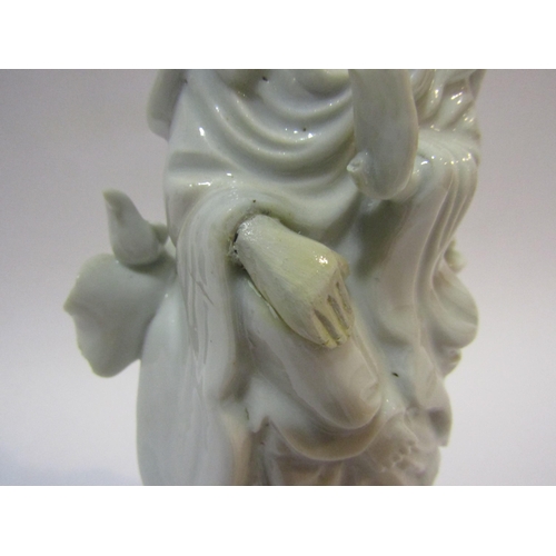 4241 - A Chinese Guan Yin Goddess of Mercy figure, restored, a/f, 22cm high   (E) £25-30