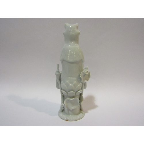 4241 - A Chinese Guan Yin Goddess of Mercy figure, restored, a/f, 22cm high   (E) £25-30