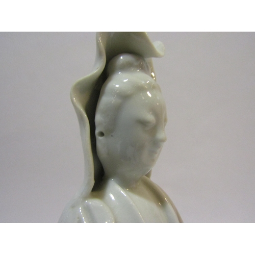 4241 - A Chinese Guan Yin Goddess of Mercy figure, restored, a/f, 22cm high   (E) £25-30