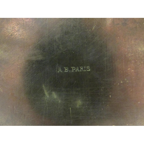 4288 - An AB Paris cast metal box with relief panels