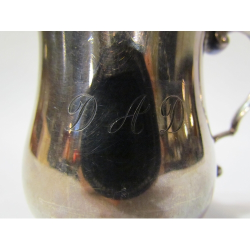 4317 - A Barker Ellis Silver Co silver tankard monogrammed, Birmingham 1999/2000, 9.8cm tall, 252g