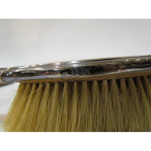 4327 - A silver hair brush and mirror