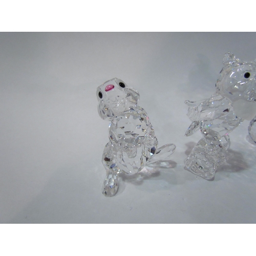 4338 - A Swarovski Disney Bambi with pink butterfly together with Bambi Friends: Thumper, Skunk, Owl and Fl... 