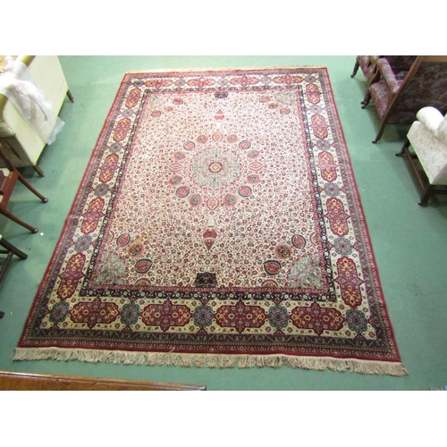 4589 - A modern Persian style rug with all-over leaf and vine detail, 365cm x 270cm