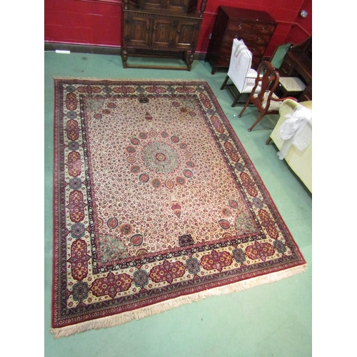 4589 - A modern Persian style rug with all-over leaf and vine detail, 365cm x 270cm