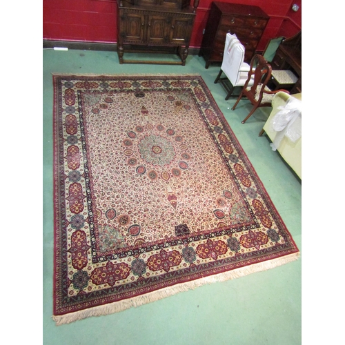 4589 - A modern Persian style rug with all-over leaf and vine detail, 365cm x 270cm