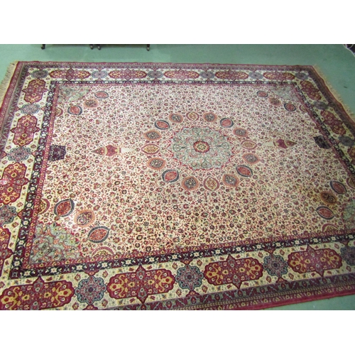 4589 - A modern Persian style rug with all-over leaf and vine detail, 365cm x 270cm