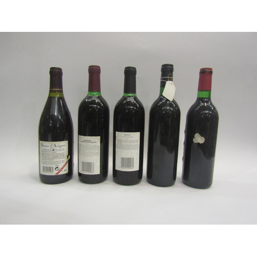 4533 - Five bottles of red wine; 1983 Chateau Vertheuil, 1984 Oriachovitza cabernet sauvignon, 1985 Chateau... 