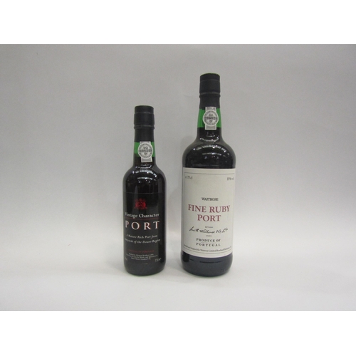 4562 - Fine Ruby Port, Waitrose 75cl, Vintage Character Port 37.5cl (2)