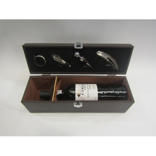 4563 - Fonseca Reserve Ruby Port N/V in case with wine set