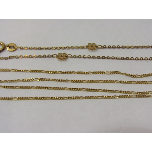 4380 - A 9ct gold neck chain and a 9ct gold bracelet, 2.6g