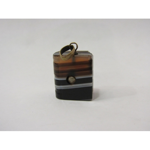 4403 - A banded agate Stanhope depicting The Caledonian Canal