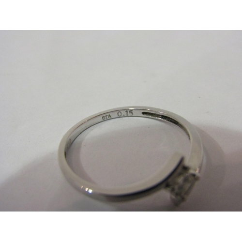 4409 - An 18ct white gold 0.15ct diamond ring, total weight 1.45g