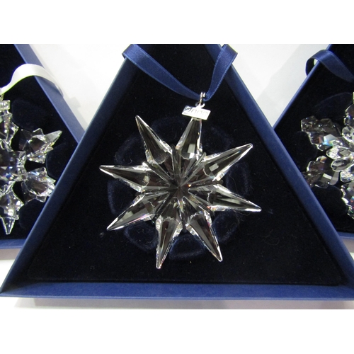 4464 - Swarovski crystal limited edition Christmas decorations 2007, 2008, 2009, 2010 in original boxes (4)