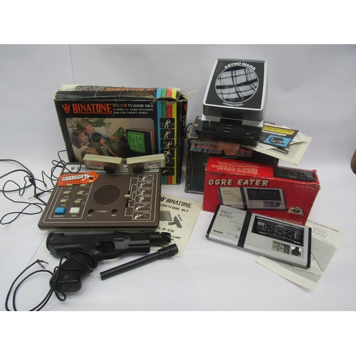 5022 - Three boxed electronic games to include Grandstand Astro Wars, Tandy Ogre Eater and Binatone Colour ... 