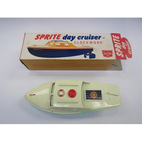 5081 - A boxed Sutcliffe Toy 'Sprite' Day Cruiser tinplate clockwork boat