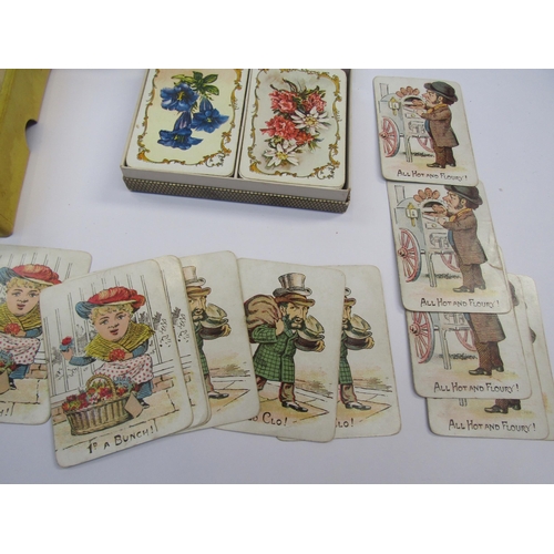 5085 - A collection of vintage card games and dominoes including The Motor Car Card Game and Snap