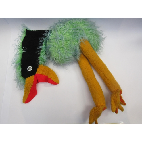 5090 - An emu soft toy with hand puppet head